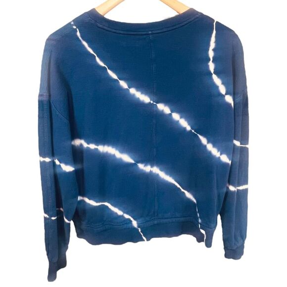 Athleta | Seasoft Tie-Dye Crewneck Sweatshirt Navy White Size M | EUC - Picture 5 of 9